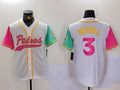 Custom #3 White City Connect SD Baseball Shirt Top