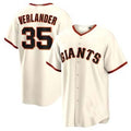 Custom #35 Cream SF Baseball Shirt Top