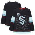 S.Kraken Supporters Authentic Multi-Signed with Inaugural Season Jersey Patch with 25 Signatures Edition of 50 Blue Stitched American Hockey Jerseys