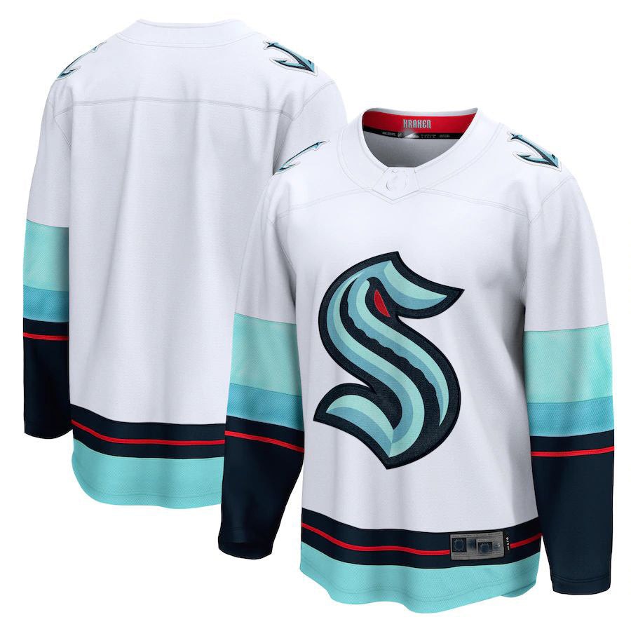S.Kraken Supporters Branded Away Breakaway Jersey White Stitched American Hockey Jerseys