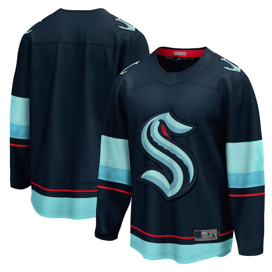 S.Kraken Supporters Branded Home Breakaway Jersey Blue Stitched American Hockey Jerseys