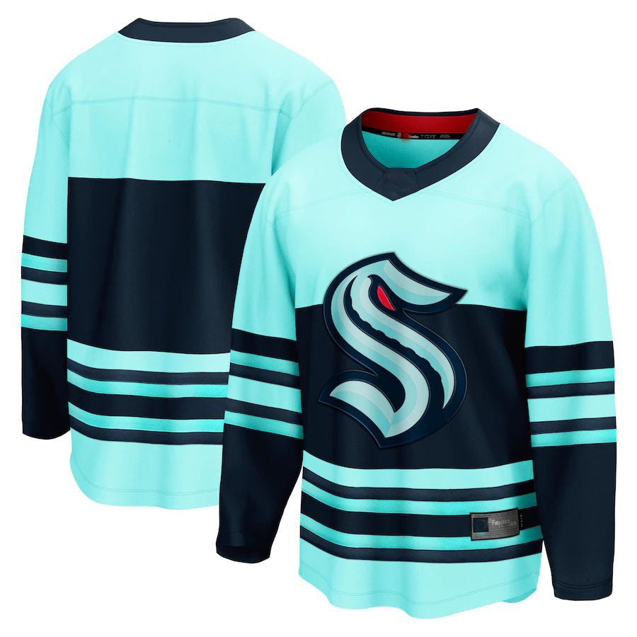 S.Kraken Supporters Branded Special Edition 2.0 Breakaway Blank Jersey Teal Stitched American Hockey Jerseys