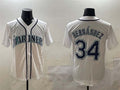 Custom #34 White SEA Baseball Shirt Top