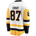 P.Penguins #87 Sidney Crosby Supporters Branded Captain Away Premier Breakaway Player Jersey White Stitched American Hockey Jerseys