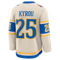 Custom #25 Cream 2025 STL Hockey Shirt Top