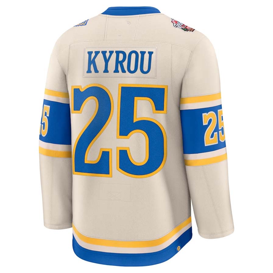 Custom #25 Cream 2025 STL Hockey Shirt Top