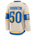 Custom #50 Cream 2025 STL Hockey Shirt Top