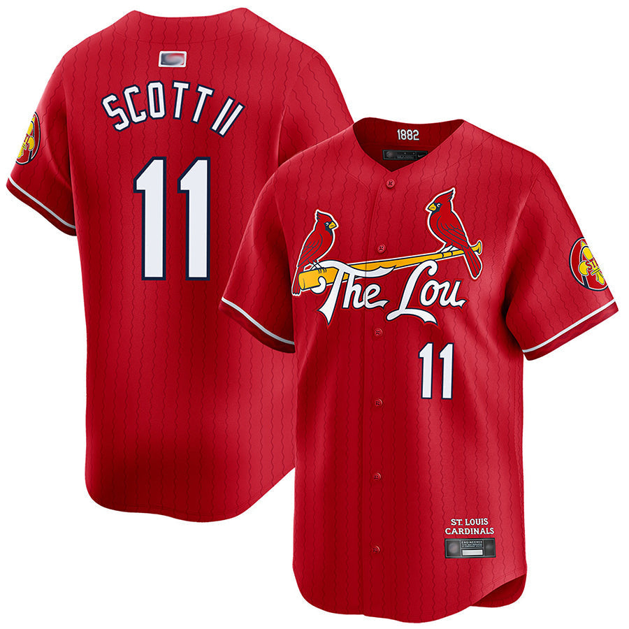 Custom #11 Red STL Baseball Shirt Top