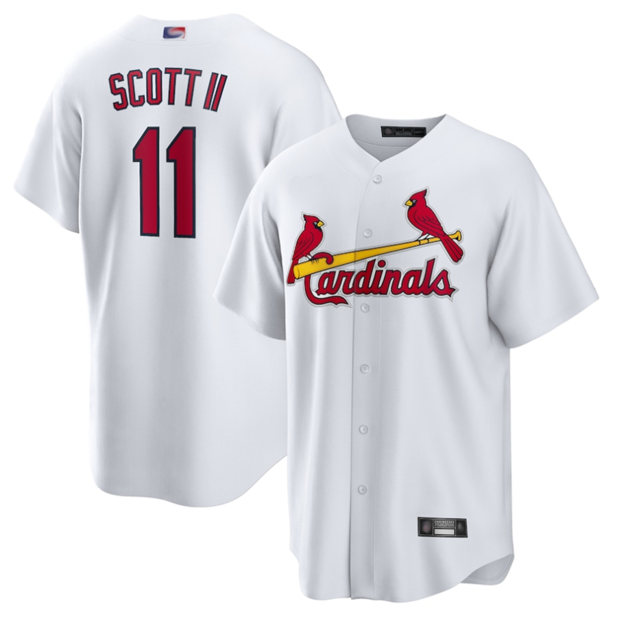 Custom #11 White STL Baseball Shirt Top