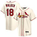Custom #18 Cream STL Baseball Shirt Top