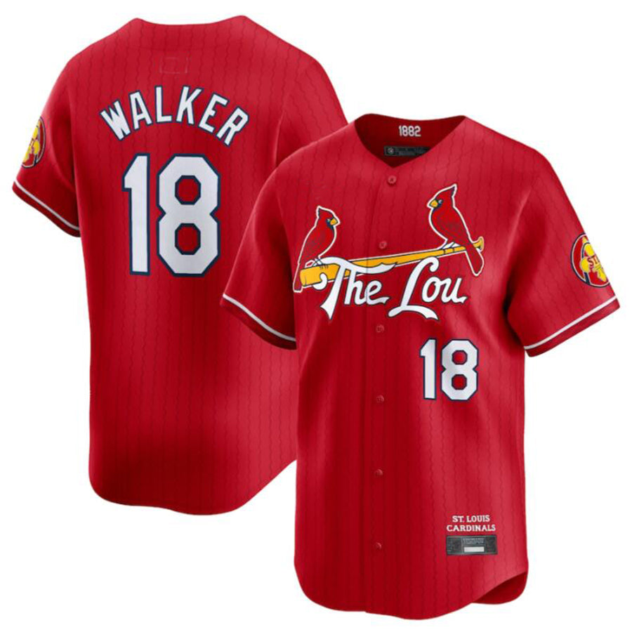 Custom #18 Red City Connect STL Baseball Shirt Top