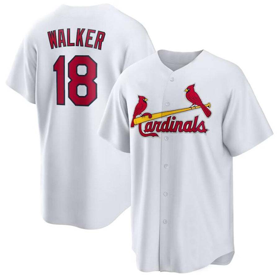 Custom #18 White STL Baseball Shirt Top