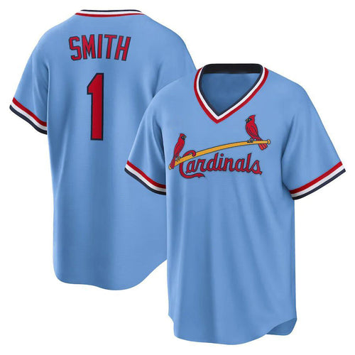 Custom #1 Light Blue STL Baseball Shirt Top