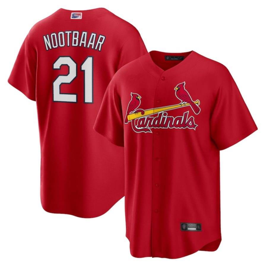 Custom #21 Red STL Baseball Shirt Top