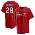 Custom #28 Red STL Baseball Shirt Top