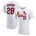 Custom #28 White STL Baseball Shirt Top