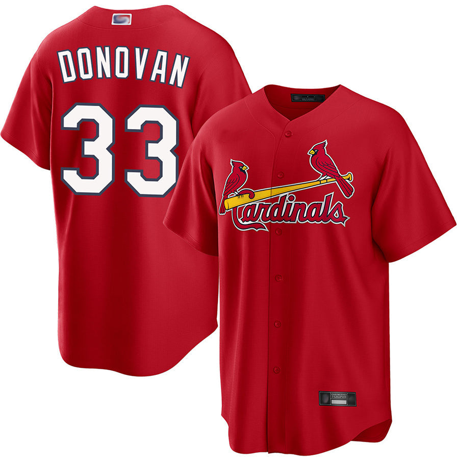 Custom #33 Red STL Baseball Shirt Top