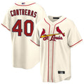 Custom #40 Cream STL Baseball Shirt Top