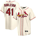 Custom #41 Cream STL Baseball Shirt Top