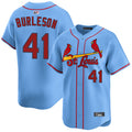 Custom #41 Light Blue STL Baseball Shirt Top