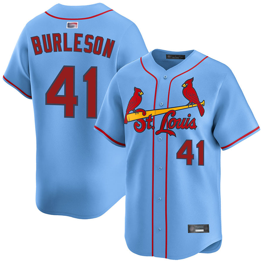 Custom #41 Light Blue STL Baseball Shirt Top