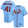 Custom #41 Light Blue STL Baseball Shirt Top