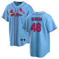 Custom #48 Light Blue STL Baseball Shirt Top