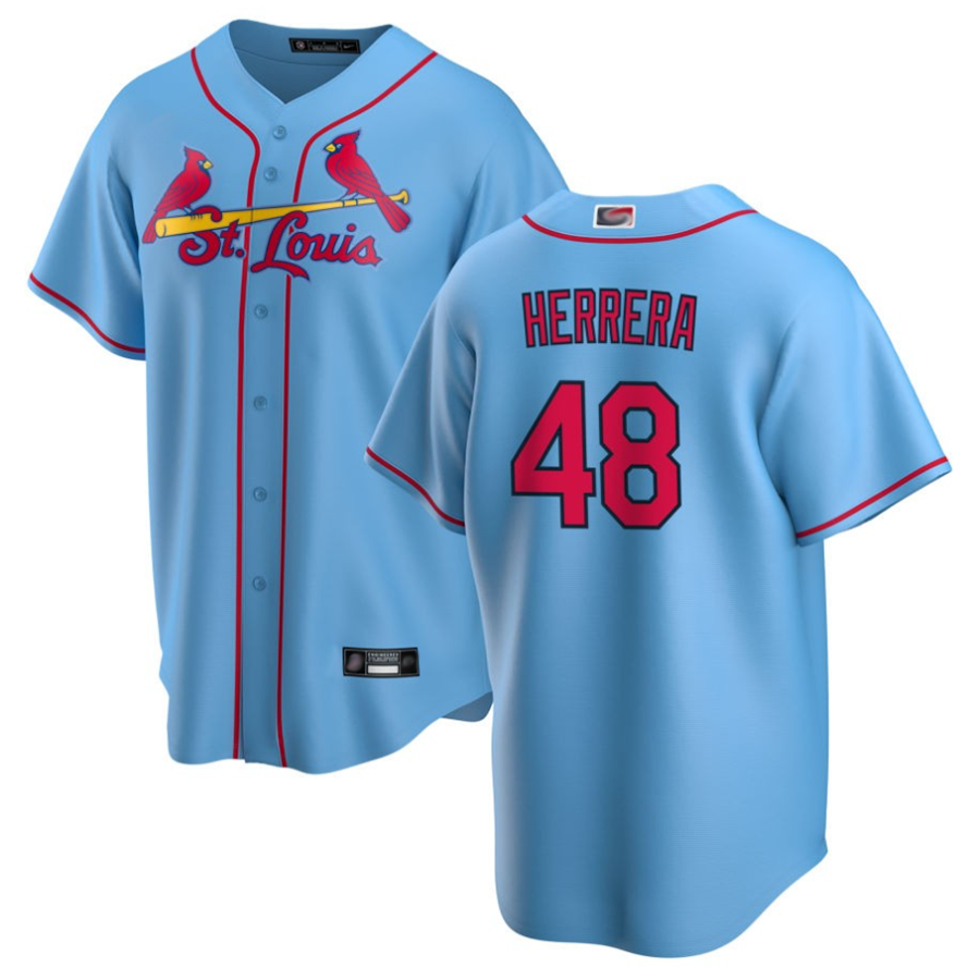 Custom #48 Light Blue STL Baseball Shirt Top