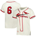 Custom #6 Cream 1944 STL Baseball Shirt Top