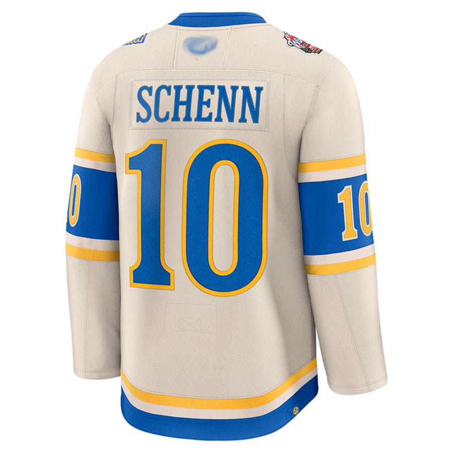 Custom #10 Cream STL Hockey Shirt Top