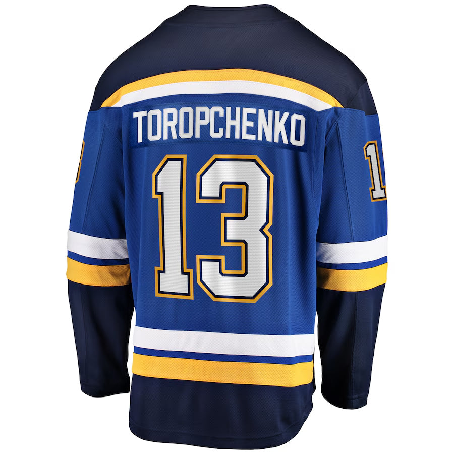 Custom #13 Blue STL Hockey Shirt Top