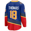 Custom #18 Blue Throwback STL Hockey Shirt Top