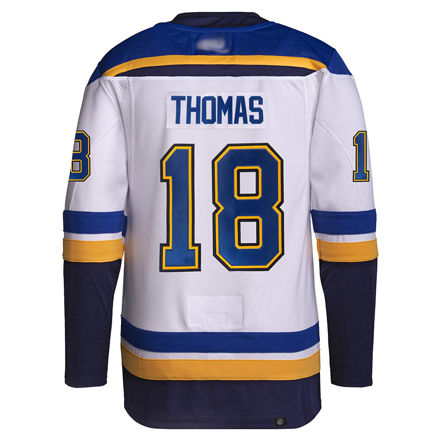 Custom #18 White STL Hockey Shirt Top