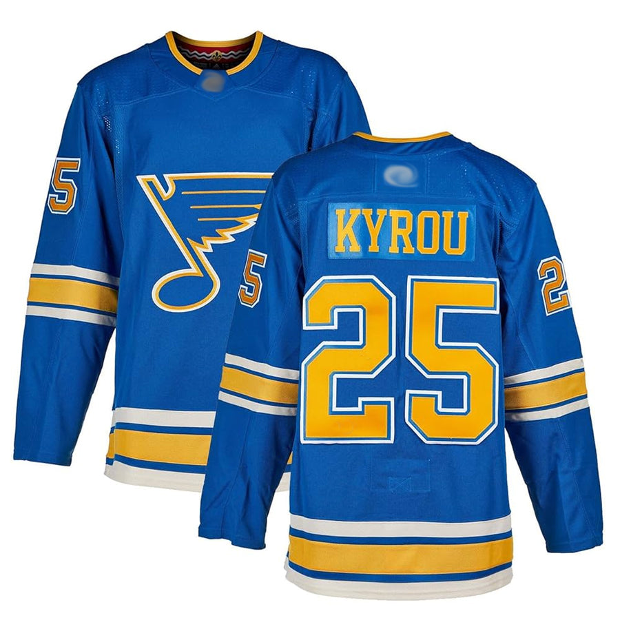 Custom #25 Blue Retro STL Hockey Shirt Top