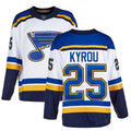 Custom #25 White STL Hockey Shirt Top