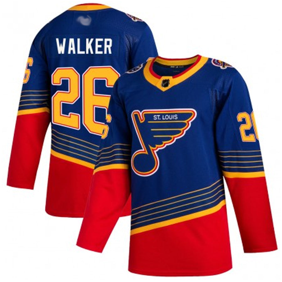 Custom #26 Blue Throwback STL Hockey Shirt Top