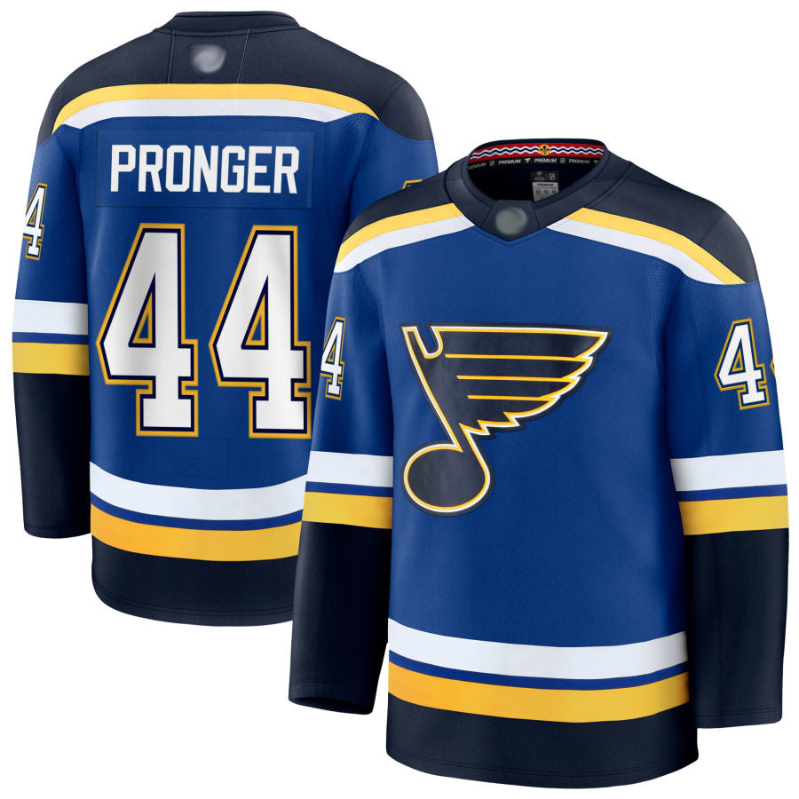 Custom #44 Blue STL Hockey Shirt Top