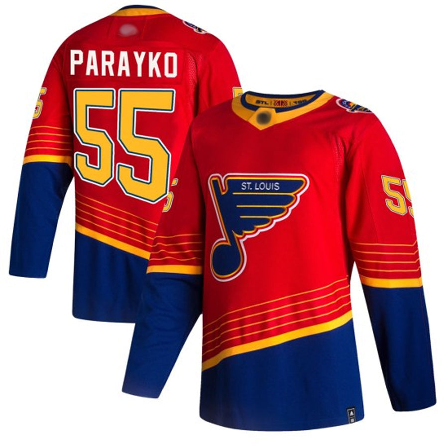 Custom #55 Red Retro STL Hockey Shirt Top