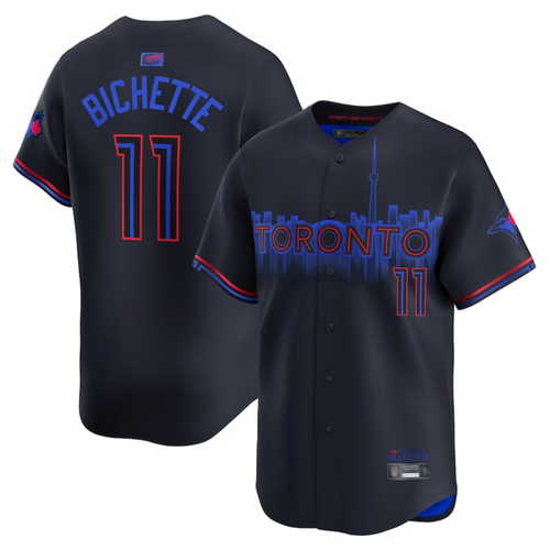 Custom #11 Black City Connect TOR Baseball Shirt Top