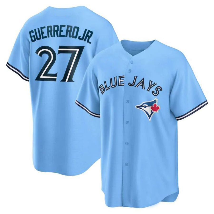 Custom #27 Powder Blue TOR Baseball Shirt Top