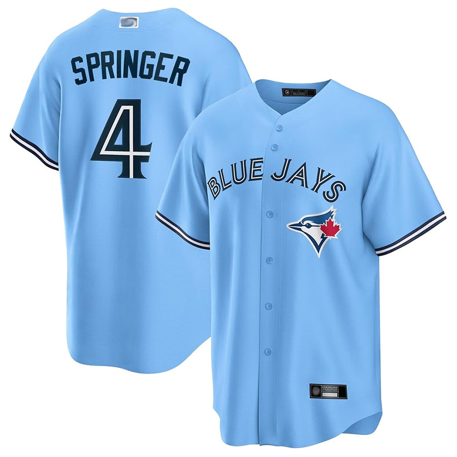 Custom #4 Light Blue TOR Baseball Shirt Top
