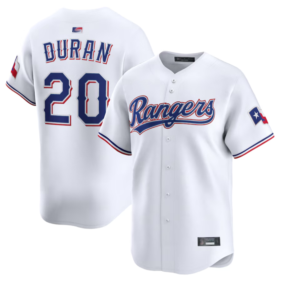 Custom #20 White TEX Baseball Shirt Top