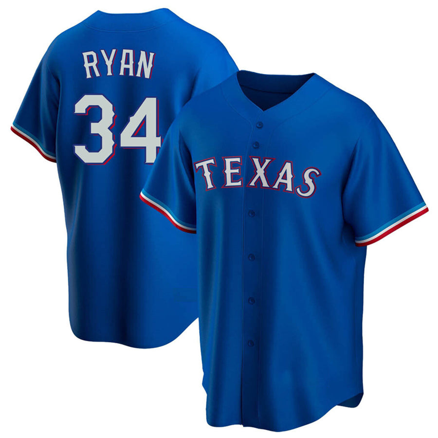Custom #34 Royal TEX Baseball Shirt Top