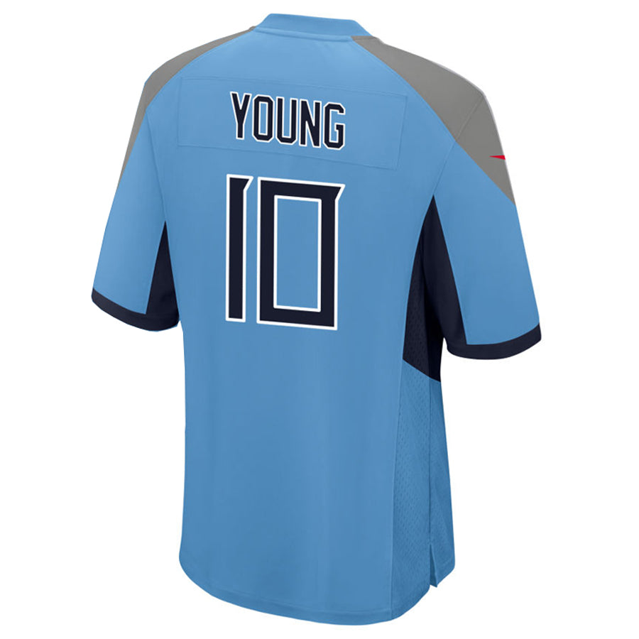 Custom #10 Light Blue TEN Football Shirt Top