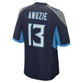 Custom #13 Navy TEN Football Shirt Top