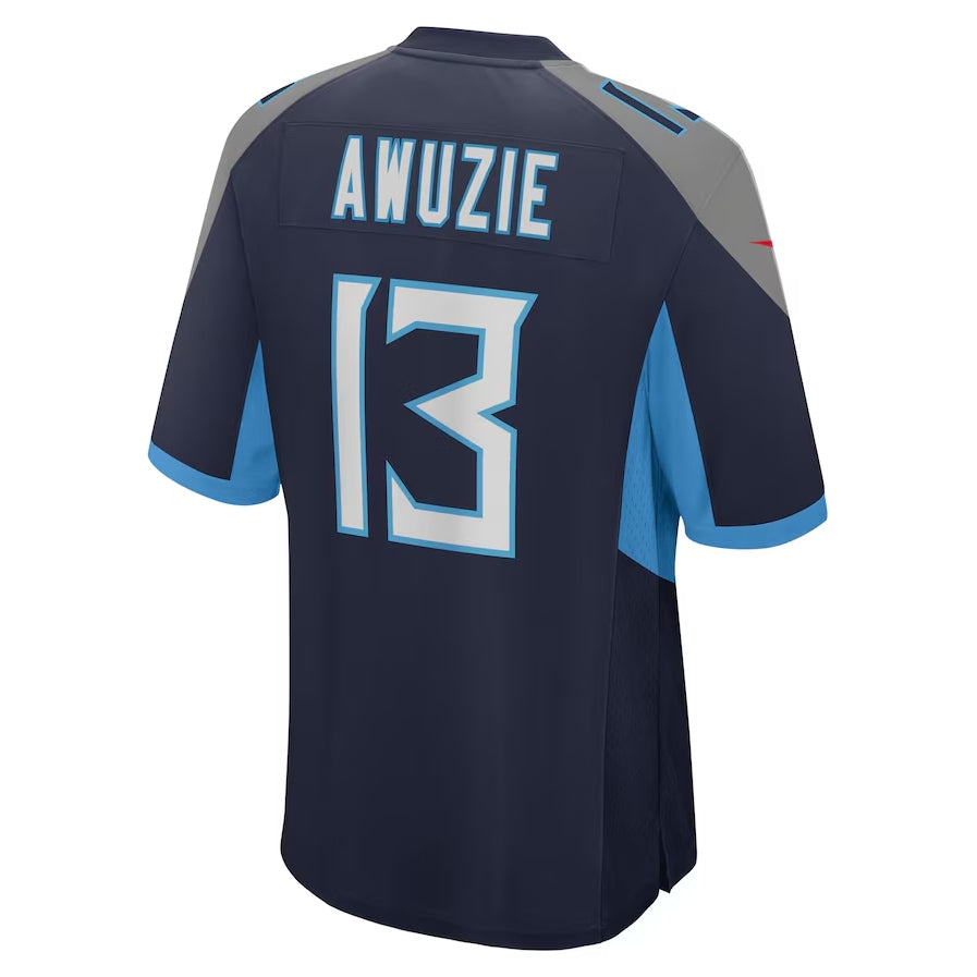 Custom #13 Navy TEN Football Shirt Top