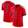 Custom #1 Red TEN Football Shirt Top
