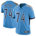 Custom #74 Light Blue TEN Football Shirt Top