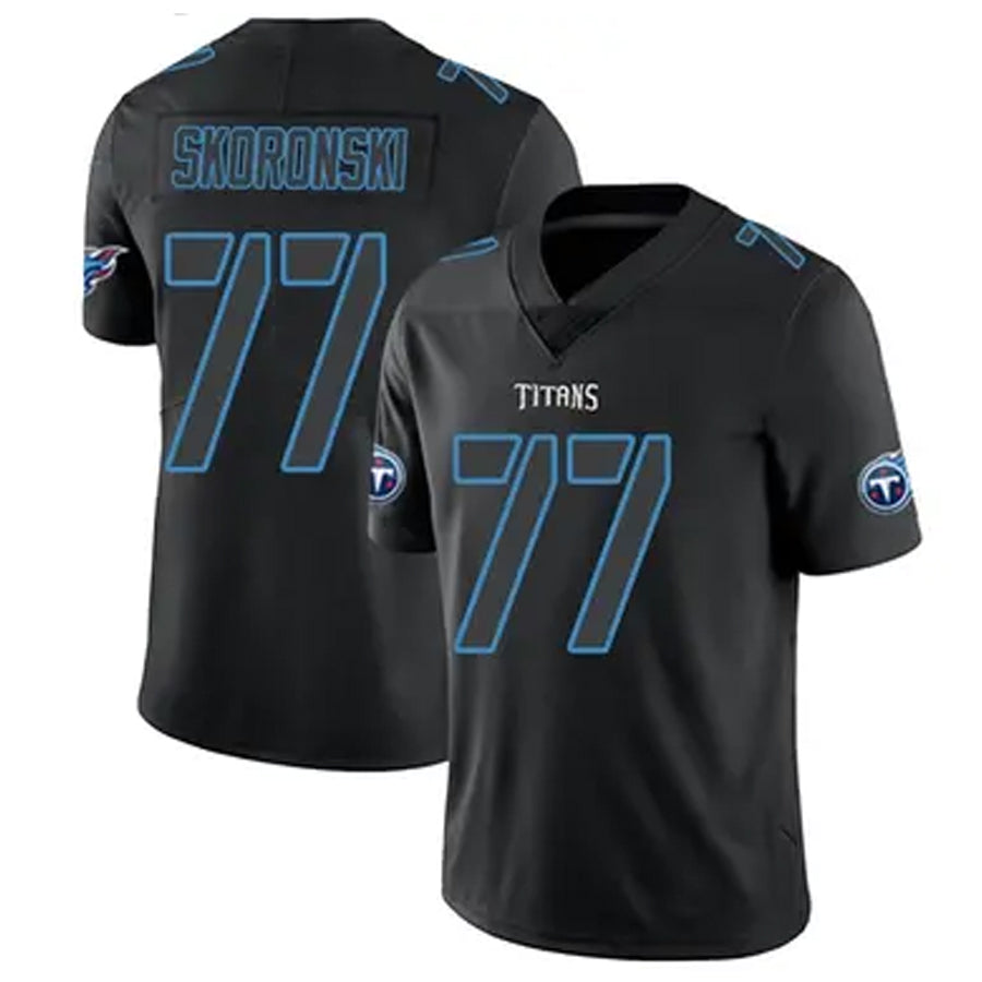 Custom #77 Black TEN Football Shirt Top