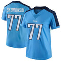 Custom #77 Light Blue TEN Football Shirt Top
